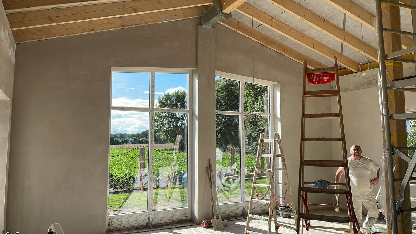 Bauernhaus Uelzen — Gipsputz auf hohen Decken — Innenputz in Uelzen, Scherer-Putz